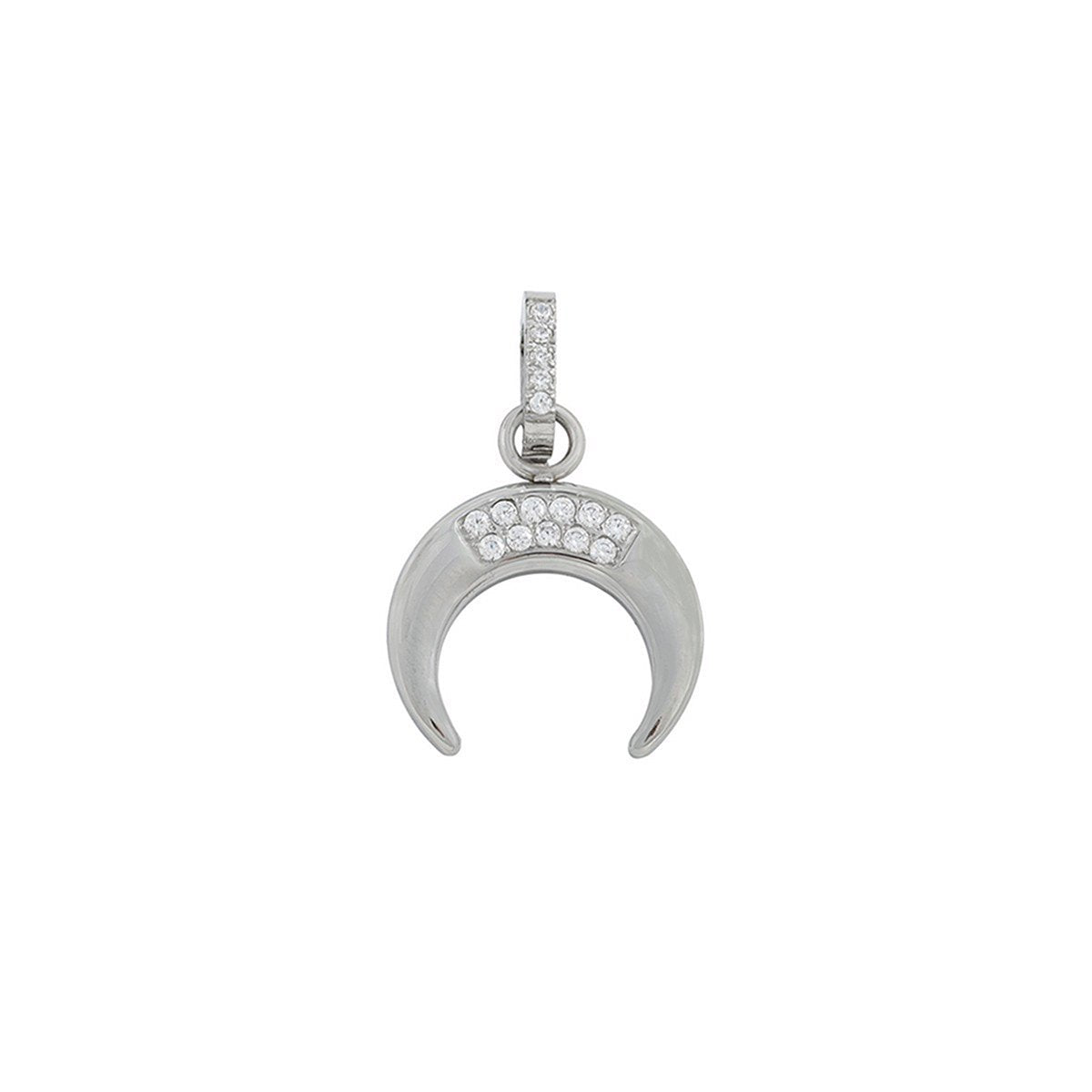 Charm Pendent lune avec zirconia