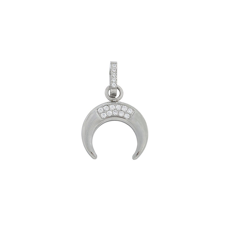 Charm Pendent lune avec zirconia