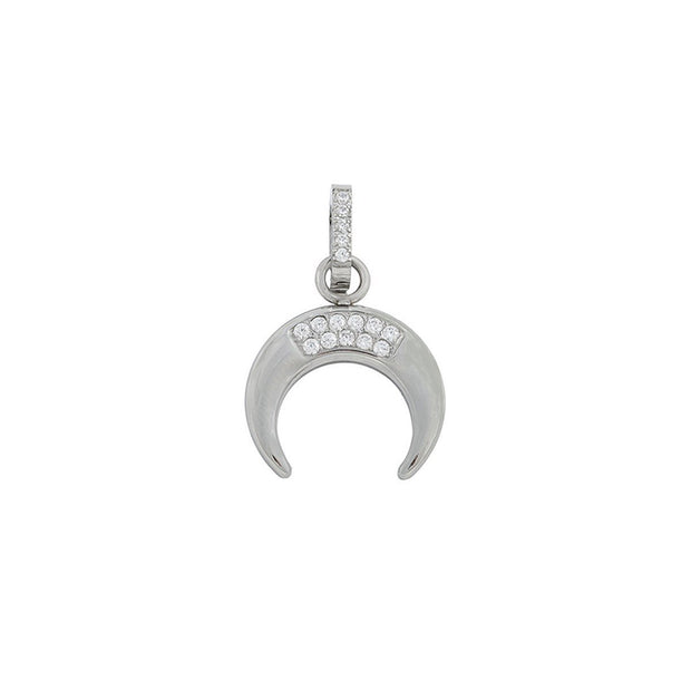 Charm Pendent lune avec zirconia