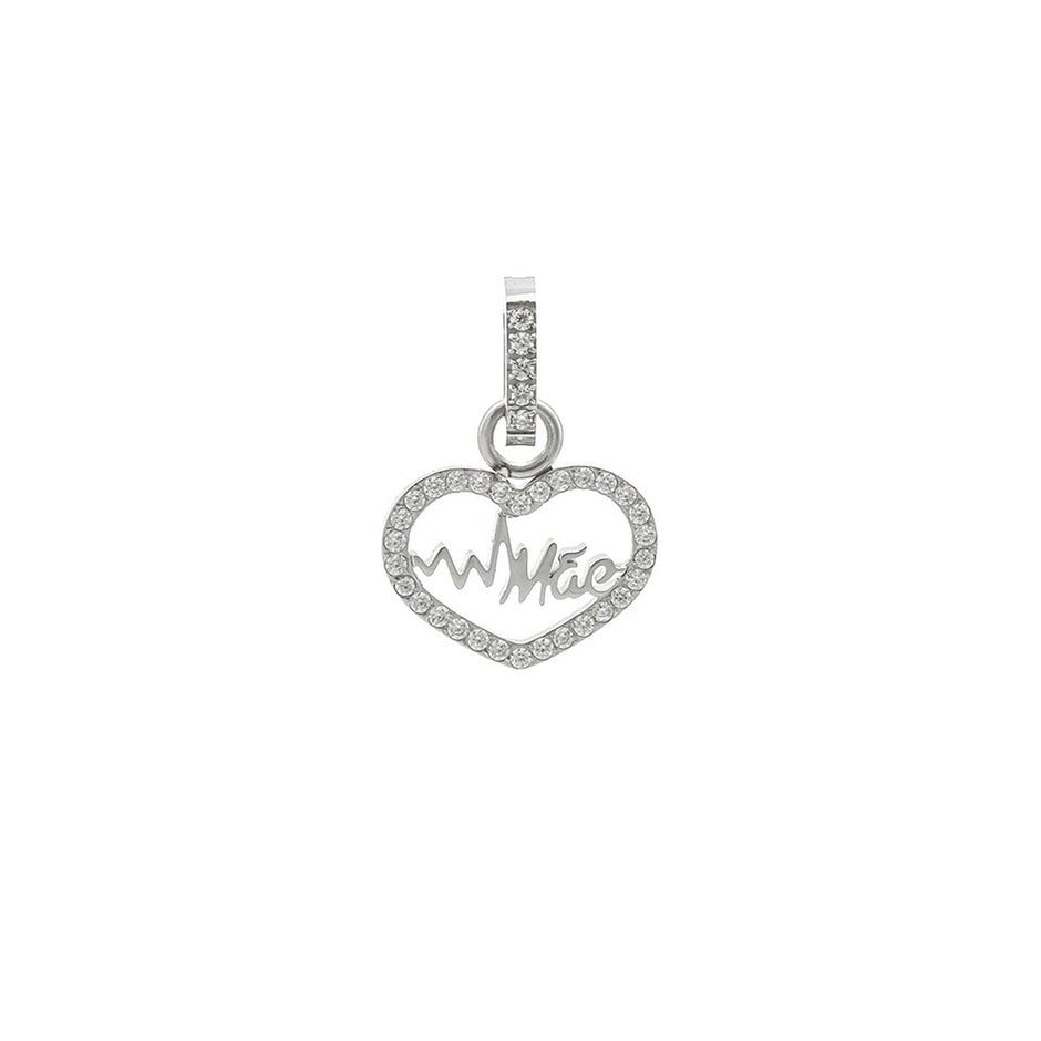 Charm Pendent cœur et Mãe