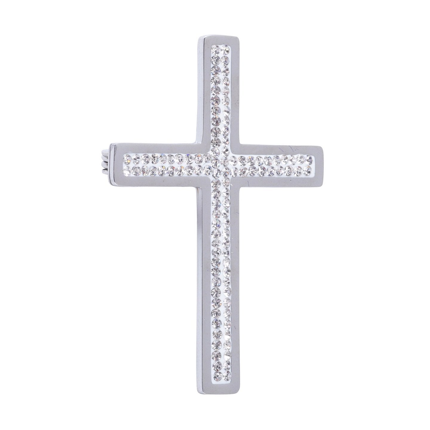 Épingle avec croix et zircones