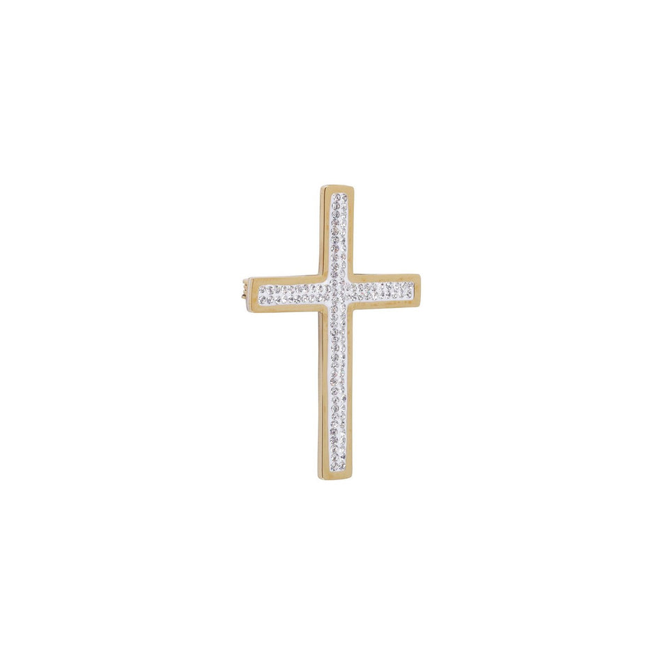 Épingle avec croix et zircones