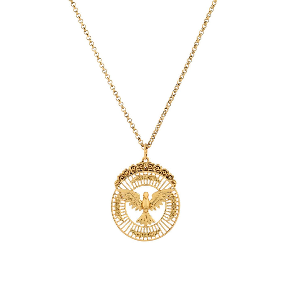 Collier semi précieuse oiseau