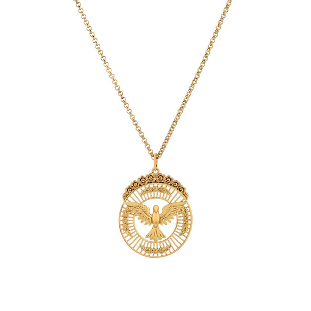 Collier semi précieuse oiseau
