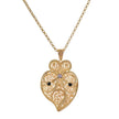 Collier coração de viana traditionnel avec pierres