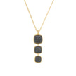 Collier 3 pierres carrées