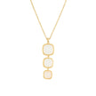 Collier 3 pierres carrées