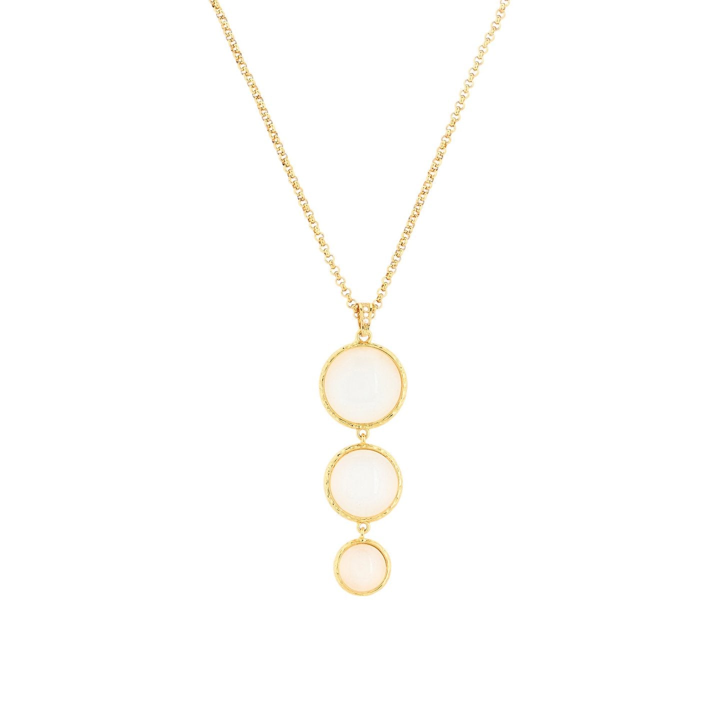 Collier 3 pierres rondes