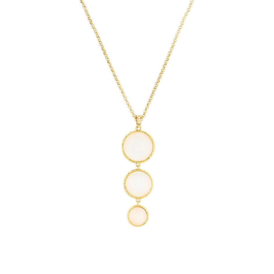 Collier 3 pierres rondes