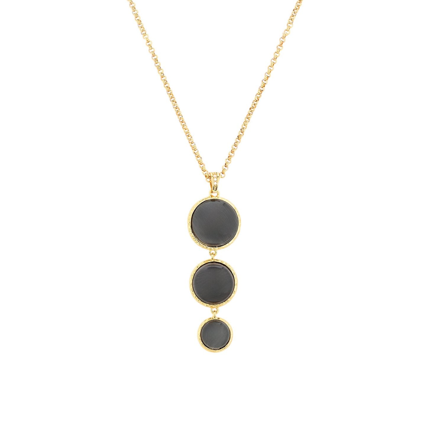 Collier 3 pierres rondes