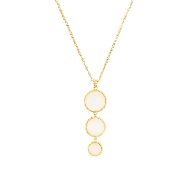 Collier 3 pierres rondes