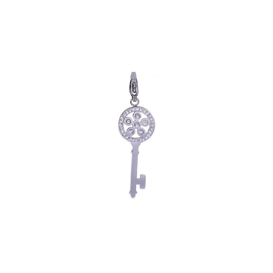 Charm Pendent clé avec zirconia