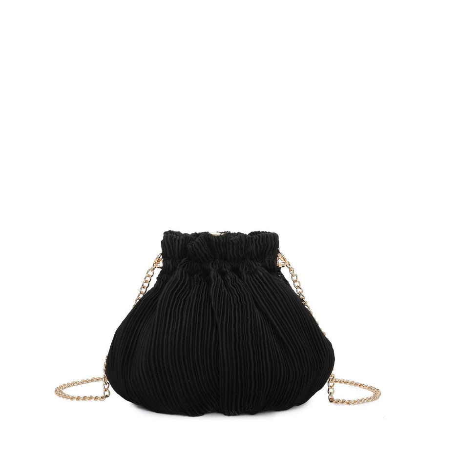Pochette femme en tissu brillant