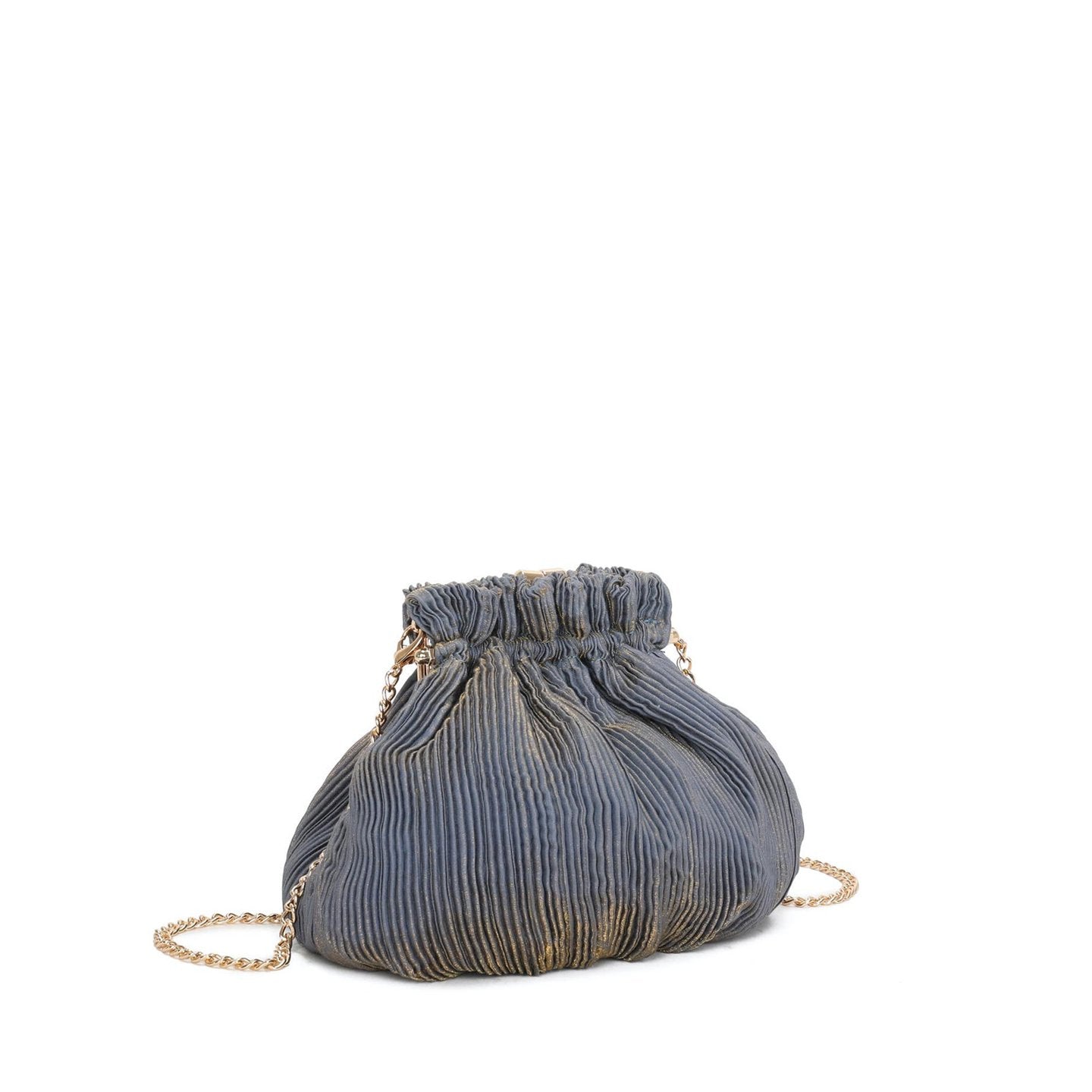 Pochette femme en tissu brillant