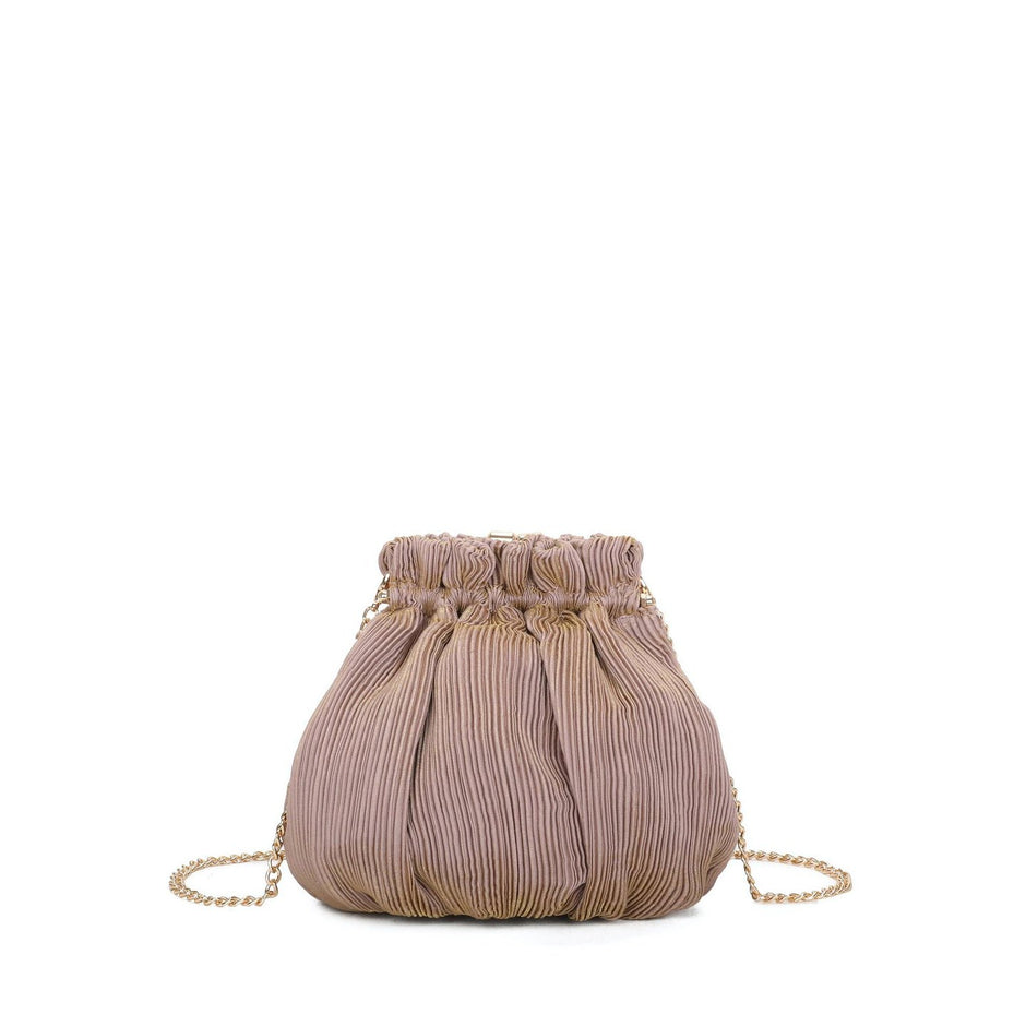 Pochette femme en tissu brillant