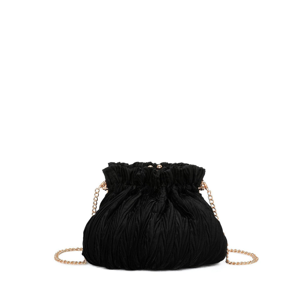 Sac de fête en tissu pailleté avec fermeture à pression