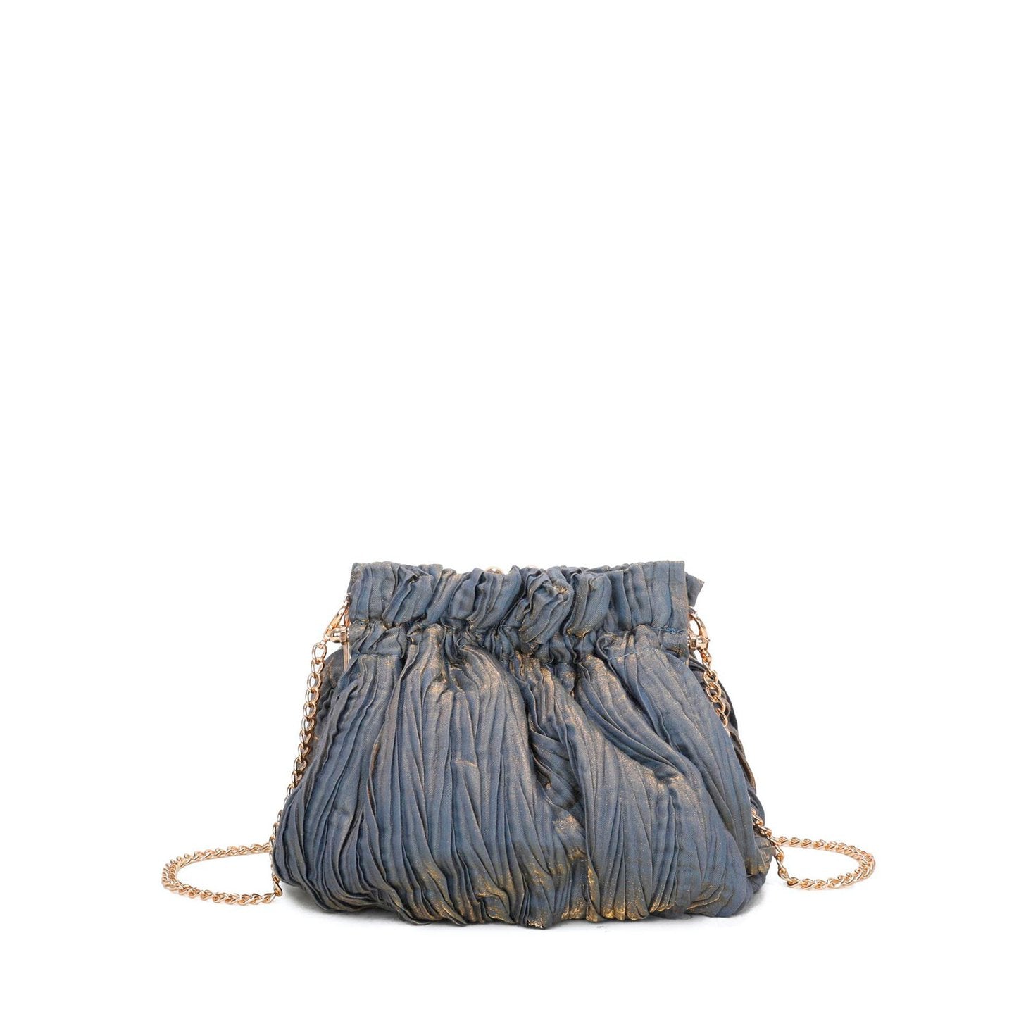 Sac de fête en tissu pailleté avec fermeture à pression