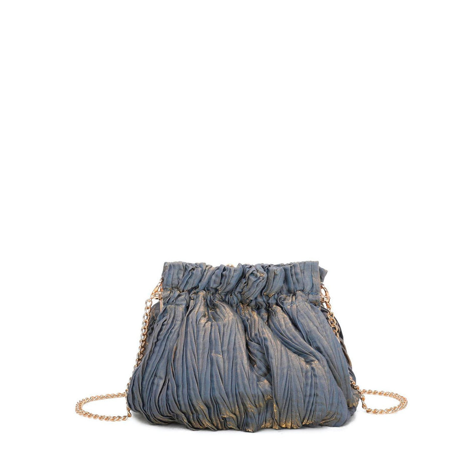 Sac de fête en tissu pailleté avec fermeture à pression