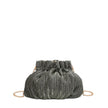 Sac de fête en tissu pailleté avec fermeture à pression