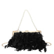 Pochette femme avec plumes