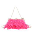 Pochette femme avec plumes