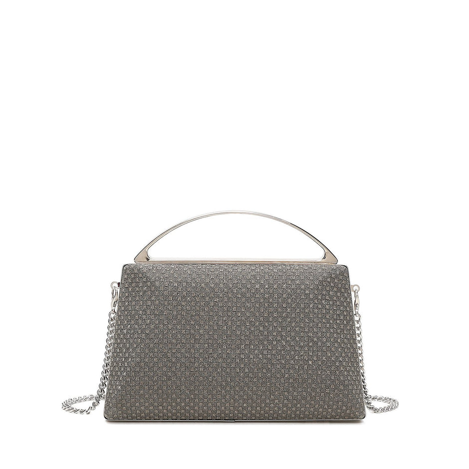 Pochette femme avec poignée dorée