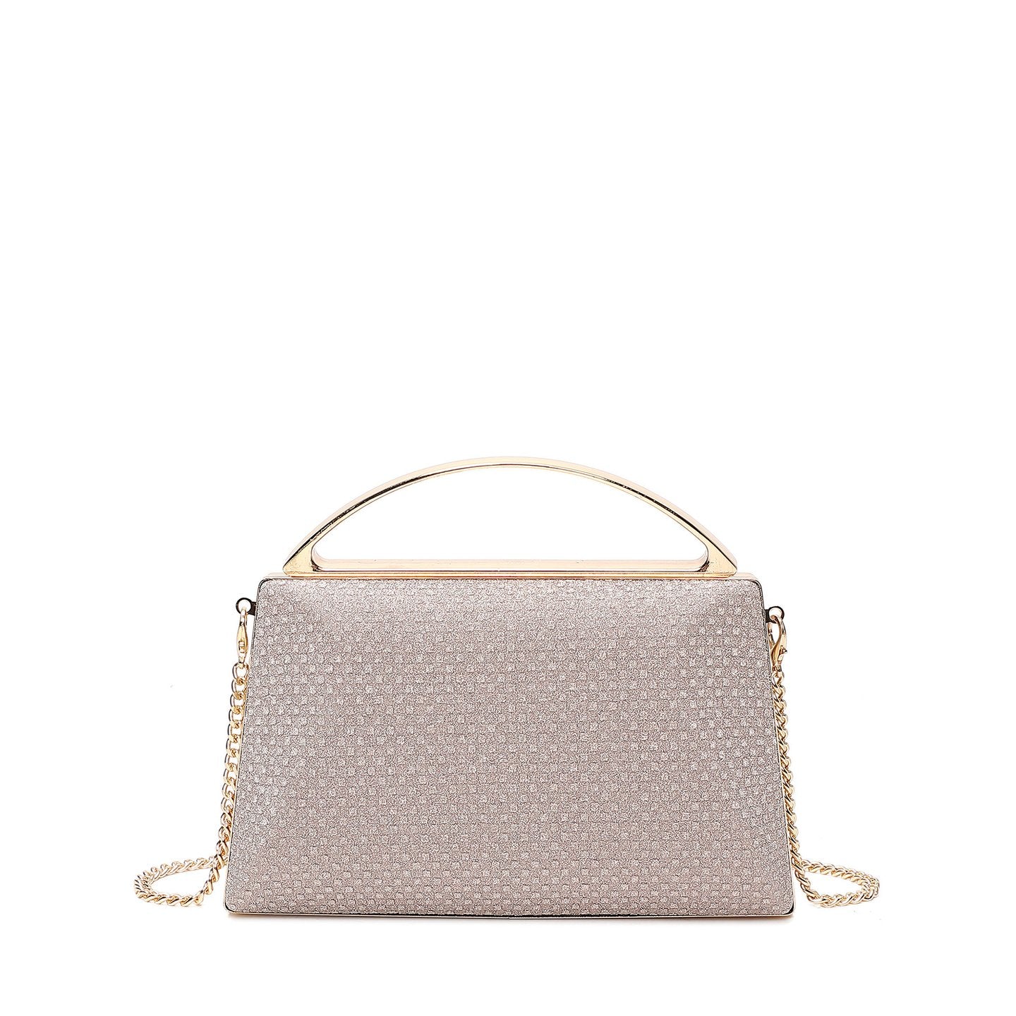 Pochette femme avec poignée dorée