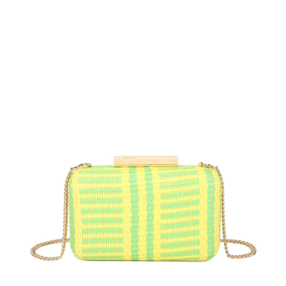 Pochette femme en raphia