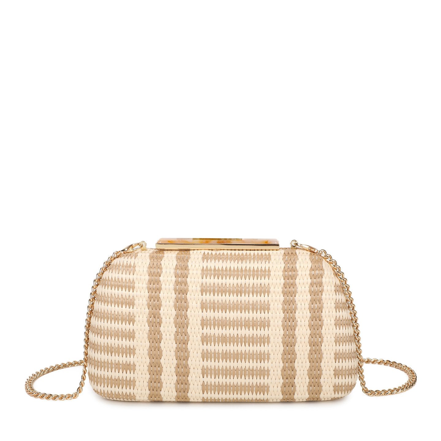 Pochette femme en raphia