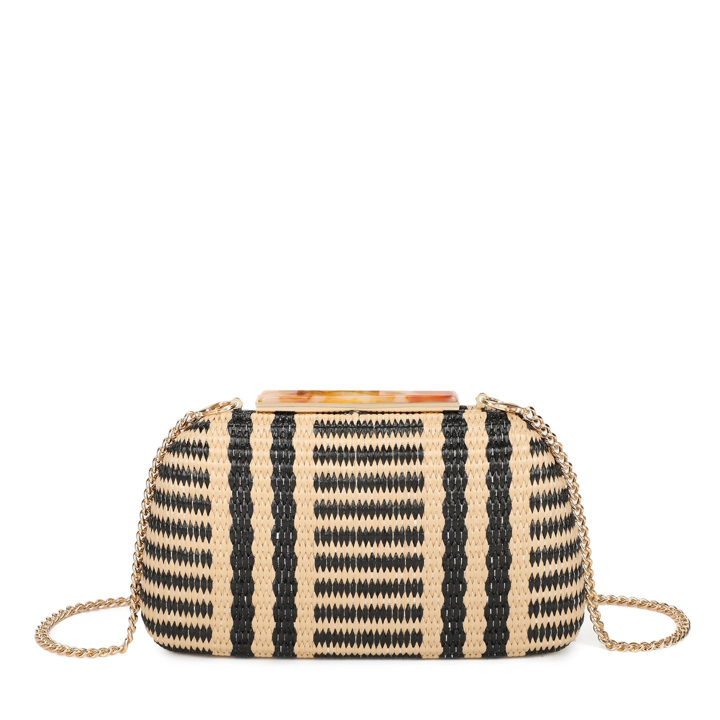 Pochette femme en raphia