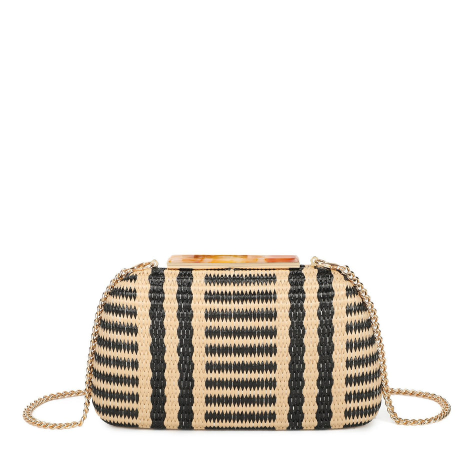 Pochette femme en raphia