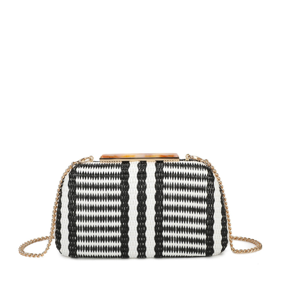 Pochette femme en raphia