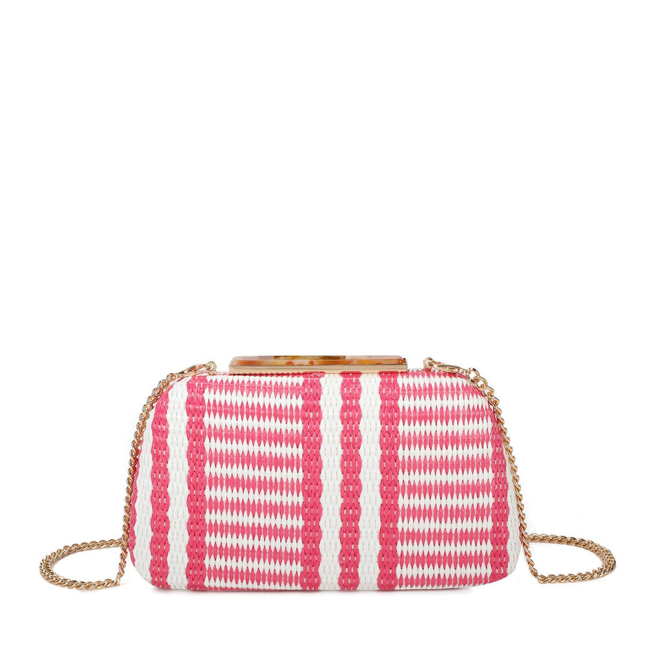 Pochette femme en raphia