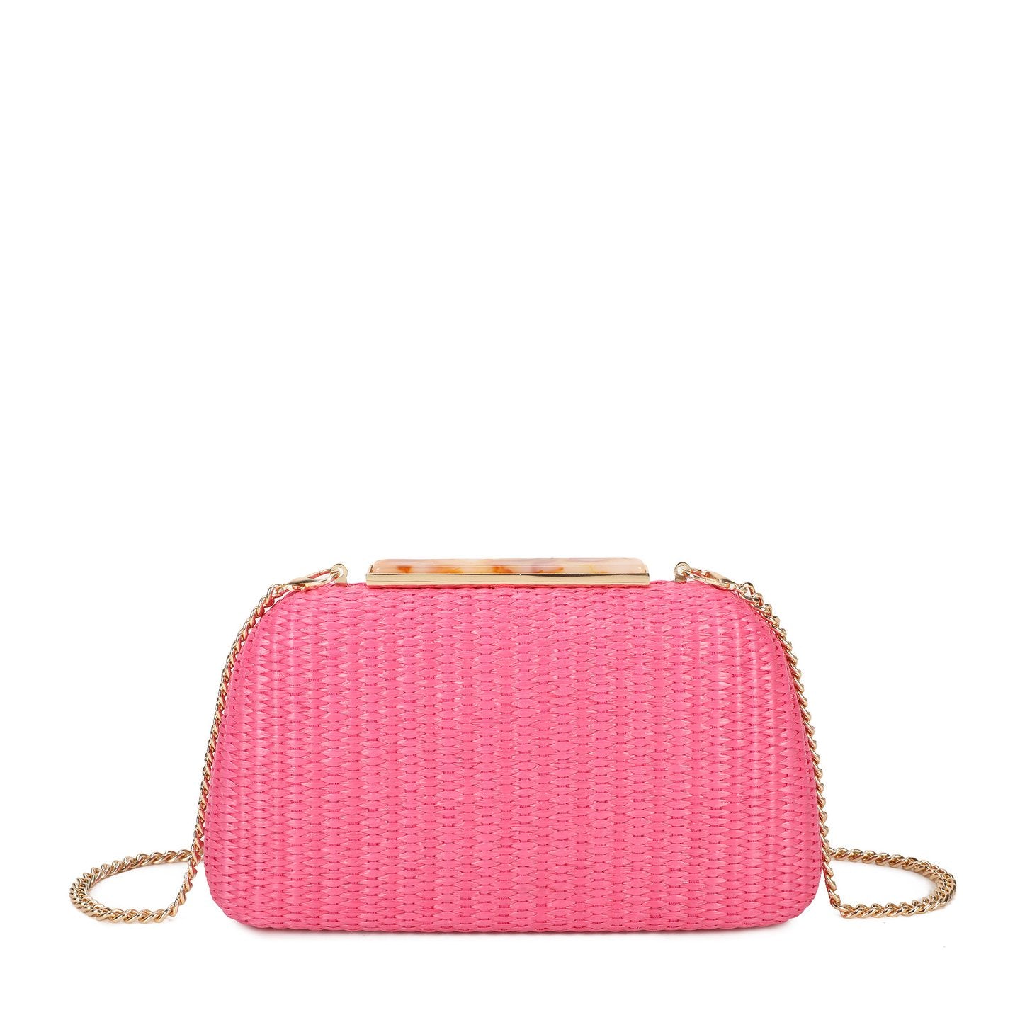 Pochette femme en raphia