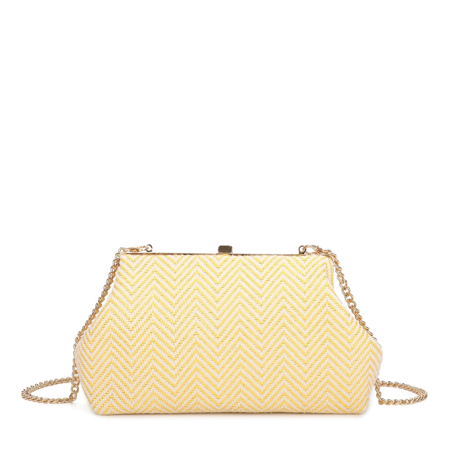 Pochette femme en raphia