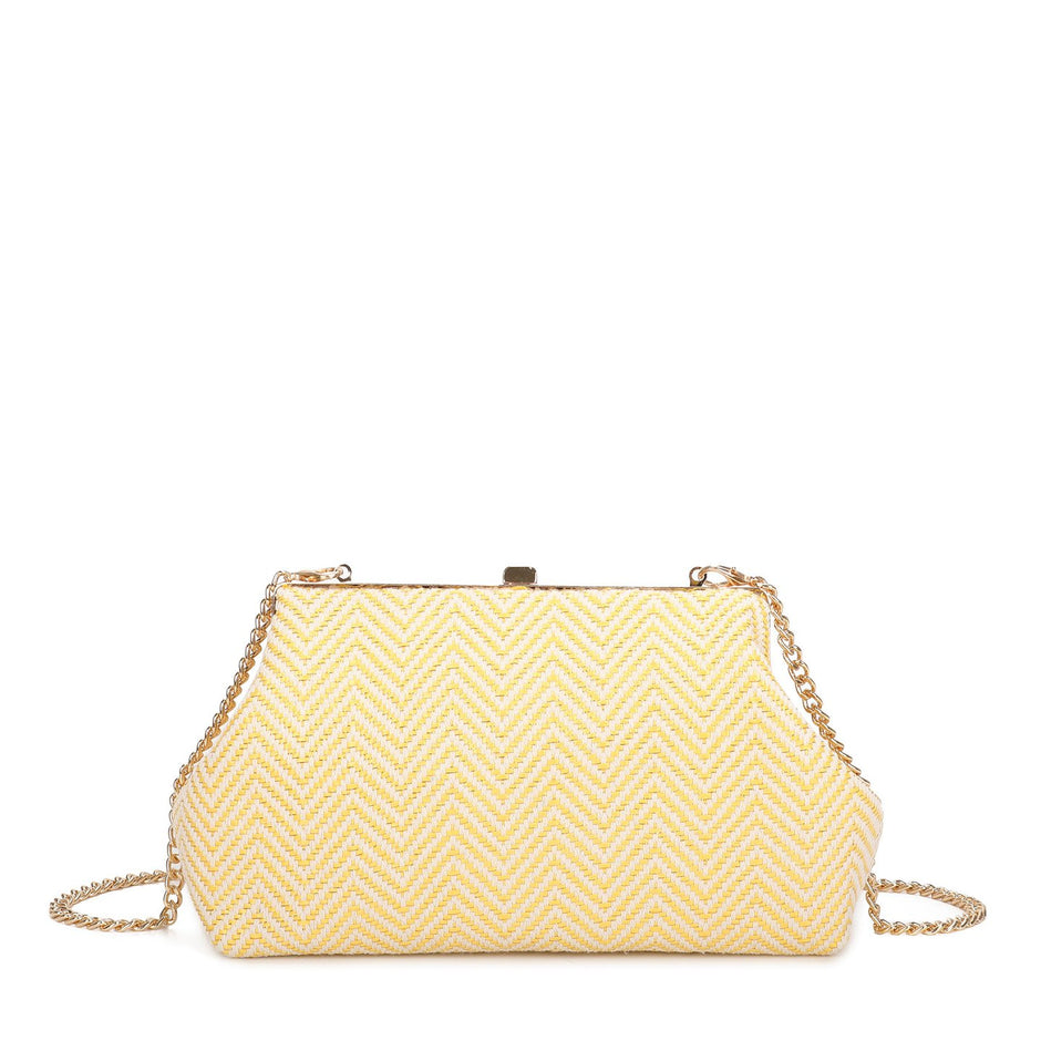 Pochette femme en raphia