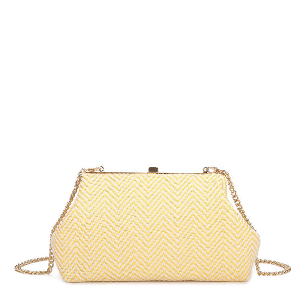 Pochette femme en raphia