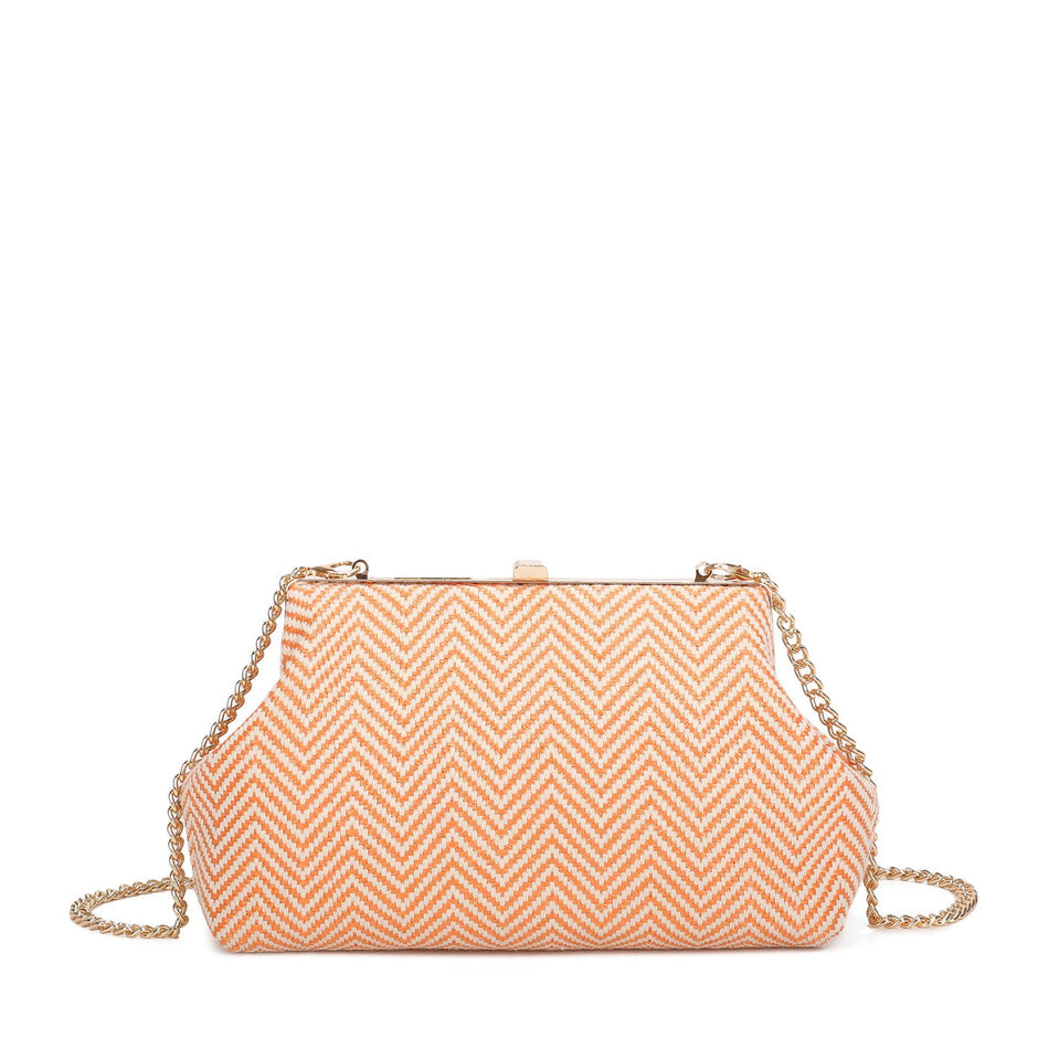 Pochette femme en raphia