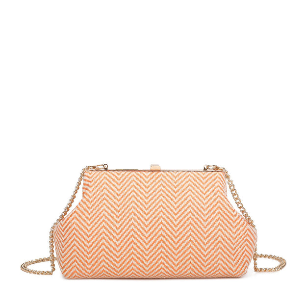 Pochette femme en raphia