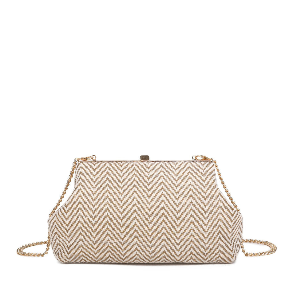 Pochette femme en raphia