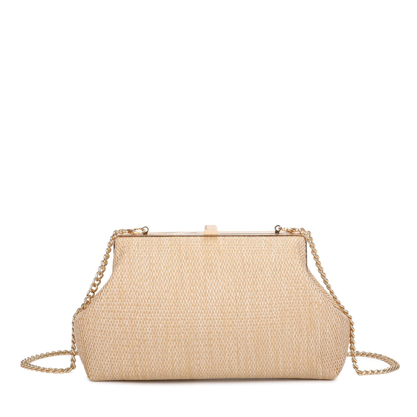 Pochette femme en raphia