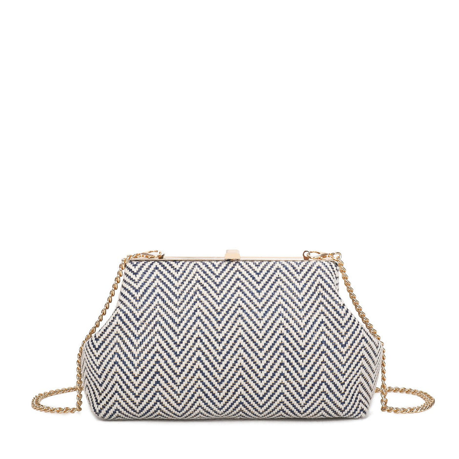 Pochette femme en raphia