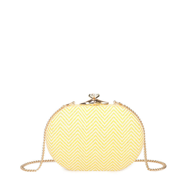 Pochette femme en raphia