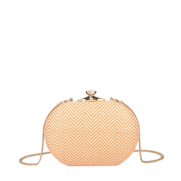 Pochette femme en raphia
