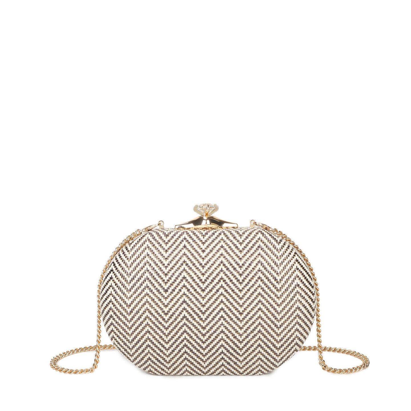 Pochette femme en raphia