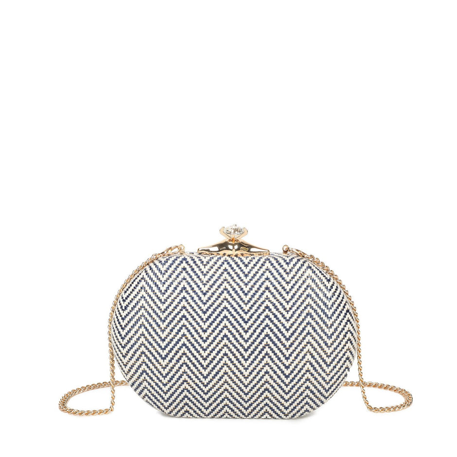 Pochette femme en raphia