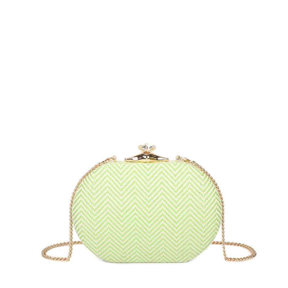 Pochette femme en raphia