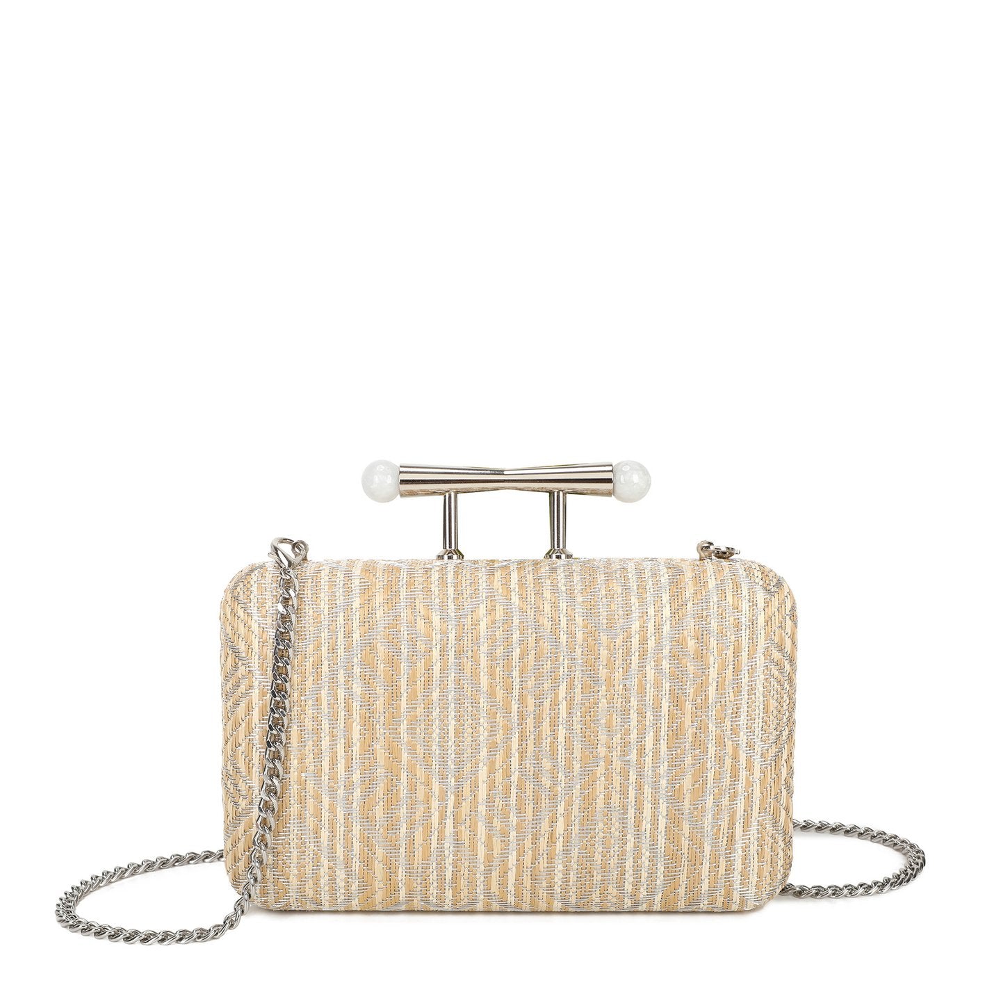 Pochette femme en raphia