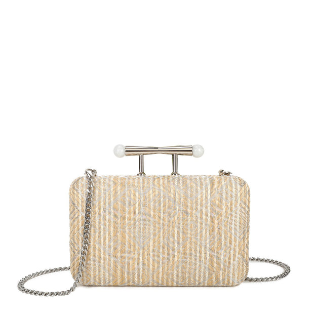 Pochette femme en raphia