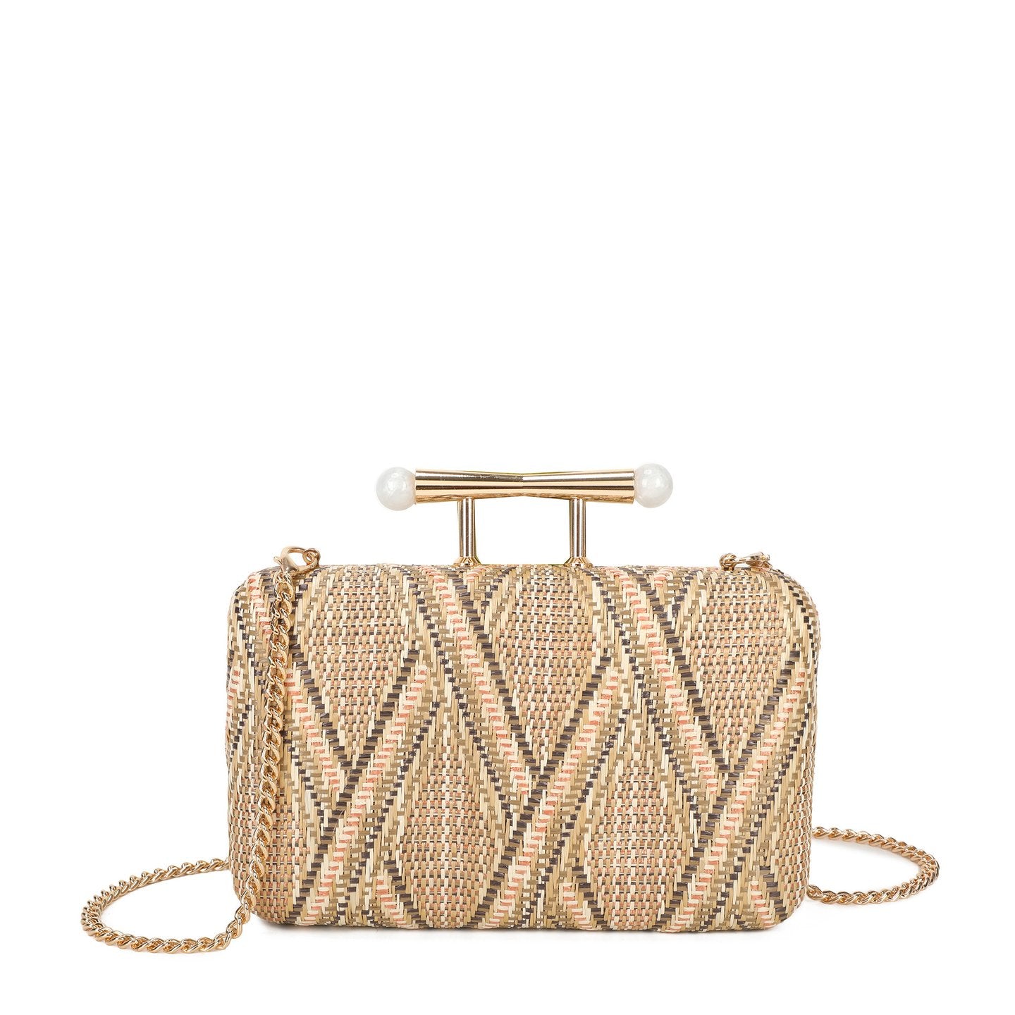 Pochette femme en raphia